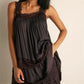 Women Lace Trim Tiered Camisole Slip Dress Loose Flowy Sleeveless Nightgown Bohemian Homewear Sleepwear Mini Dress
