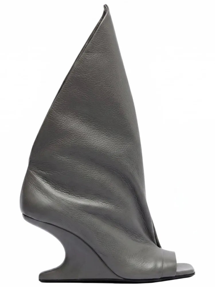 New Thick High Heel Open Toed Short Boots Fashion Alien Heel Fish Mouth Cool Boots Spring/Summer Women's Short Boots