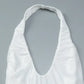V Neck Backless Sleeveless Pleated Long Maxi Dress Sexy Mesh White Dresses for Woman Party Wedding