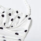 Polka Dots Print 2 Piece Set Women Halter Plait Hollow Stripe Camisole+Mid Skirts Simple Streetwear Matching Outfits
