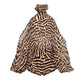 Tiger Print 2-Piece Set Women Halter Bandage Off-Shoulder See Through Lantern Sleeve Vest+Simple Short Sexy Suits