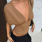 Deep V Neck Short Sleeve Crop Tops for Woman Summer Clothes 2026 Fashion Sexy T Shirts