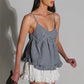Summer Sleeveless V Neck Plaid Vest Sweet Girl Cute Ruffles Crop Top Vintage Y2k Tie Back Tank Tops for Woman Ins Style