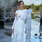 Long Sleeve Ruched Maxi Dress High Quality Elegant White Dresses Woman Fall Clothes