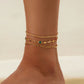 Y2K Boho Colorful Crystal Chain Anklet for Women Summer Beach Trendy Exquisite Barefoot Ankle Bracelet Leg Jewelry Gift