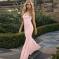 Lace Up Backless Fishtail Maxi Dresses for Woman Blue Dress Elegant Party Outfits Summer 2025