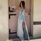 Front Bow Strapless Split Maxi Dress Elegant Satin White Dresses Wedding Party Outfit for Woman 2026
