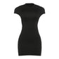 Ruched Backless Dress Women Patchwork Sexy 2026 Summer Elegant Midnight Stretch Skinny Party Peach Hip Mini Bodycon