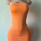Sexy Hottie Dress Women Fashion Classic Chic Sleeveless Stretch Skinny Wild Party Club Street Peach Hip Mini Bodycon