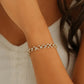 5Pcs Set Gold/Silver Color Fashion Charm Bracelet Women Retro Glossy Geometric Metal Twist Chain Bangles Bracelet Set Jewelry