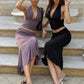 Elegant 2 Piece Set women Trend Backless Halter Patchwork Tank Top+Skirts Trend Fashion Simple Party Street Suits