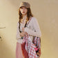 Women's Patchwork Mixed Print Canvas Shoulder Tote Bag with Adjustable Strap, Multi Pattern Large Casual Shopper Bag