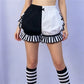 Lolita Women Bloomers Shorts Color Block Patchwork Ruffle Lace Elastic Waist Pumpkin Pantalettes Sweet Cosplay Bottoms