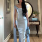 Backless Bandage Maxi Dress Women Long Tassel Low-Neck Solid Skinny Elegant Birthday Party Chic Vacation Vestidos