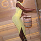 Mesh Patchwork 2 Piece Set Woman Folds V-Neck Sleeveless Shape Waist Tops+Irregular Hem Long Skirts Sexy Fashion Suit