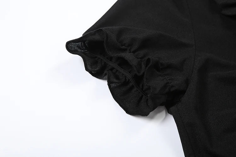 Sexy Ruched 2-Piece Set Women 3d Flowers v-Neck Slit Tank Tops+Tassels Skirts Midnight Hottie Hipster Summer Outfits