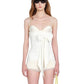 Folds Camisole Women Bow Tassel Low-Neck Skinny High Elasticity Fashion Daily Summer Sweet Chic Streetwear