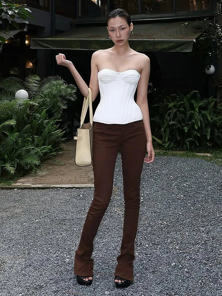 Coquette Tank Top Women Sexy Ruched Trend Patchwork Sleeveless Midnight Party Club Streetwear Stretch Wild Hottie Vest