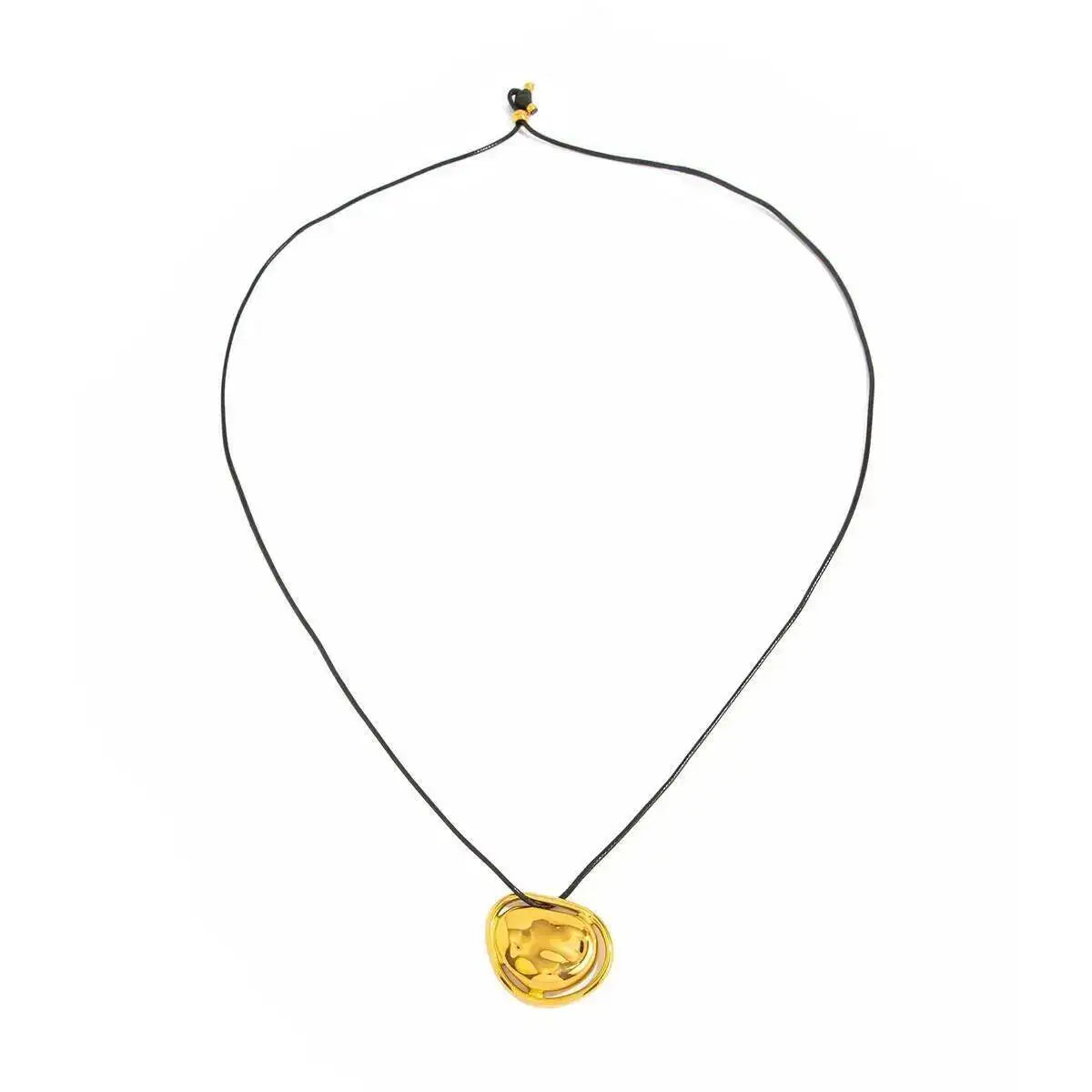 Sexy Simple Metal Pendant Choker Necklace for Women 2026 New Trend Adjustable Rope Long Chest Chain Daily Jewelry Gift