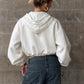 Jacquard Hooded Crop Jacket Women Trend Autumn Fashion Pleats Zip Patchwork Full Sleeve Trend Street Sporty Outfits