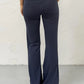 Autumn New Trend Stripes Pant Women Metal Decoration Elastic Waist Skinny Leisure Comfortable Daily Classic Streetwear
