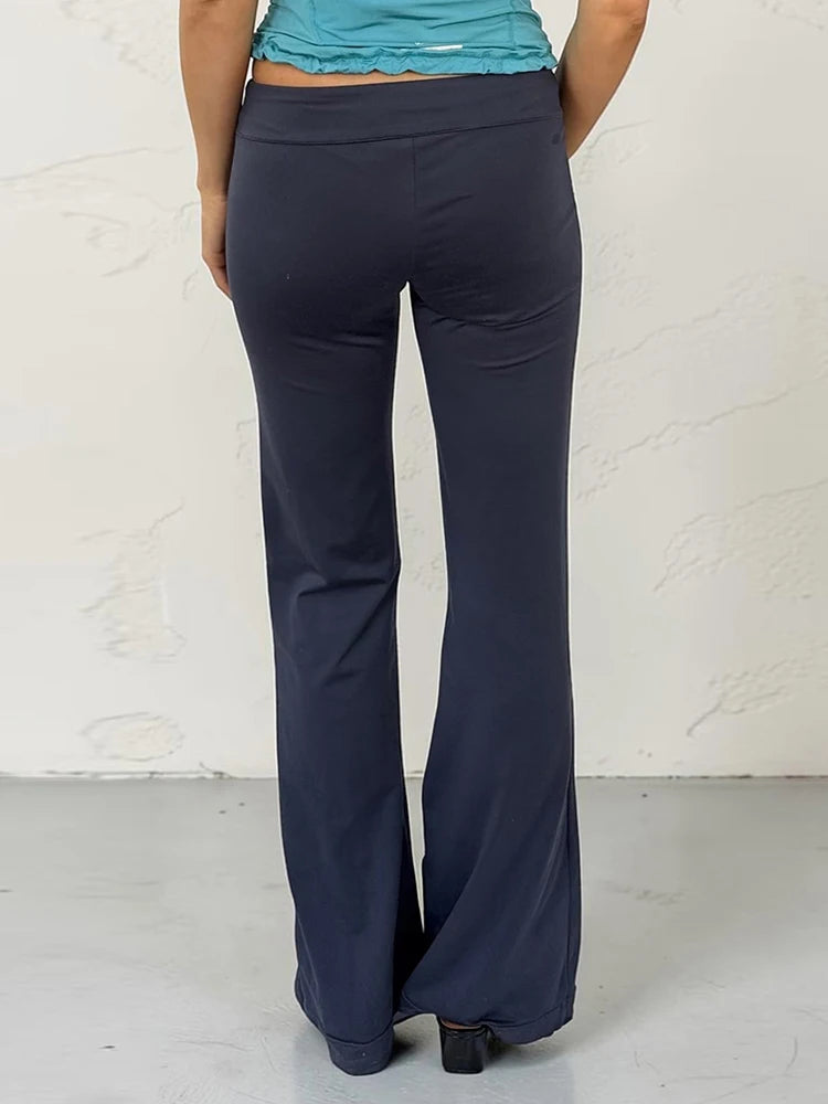 Autumn New Trend Stripes Pant Women Metal Decoration Elastic Waist Skinny Leisure Comfortable Daily Classic Streetwear