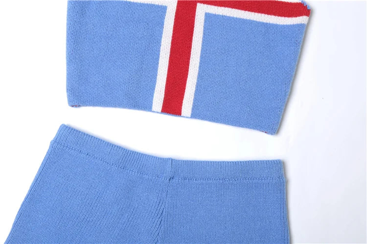 Knit 3 Piece Set Women Tracksuit Sexy Turtleneck Tank Tops+Shorts Matching Vacation Beach Party Clubwear Summer Suit