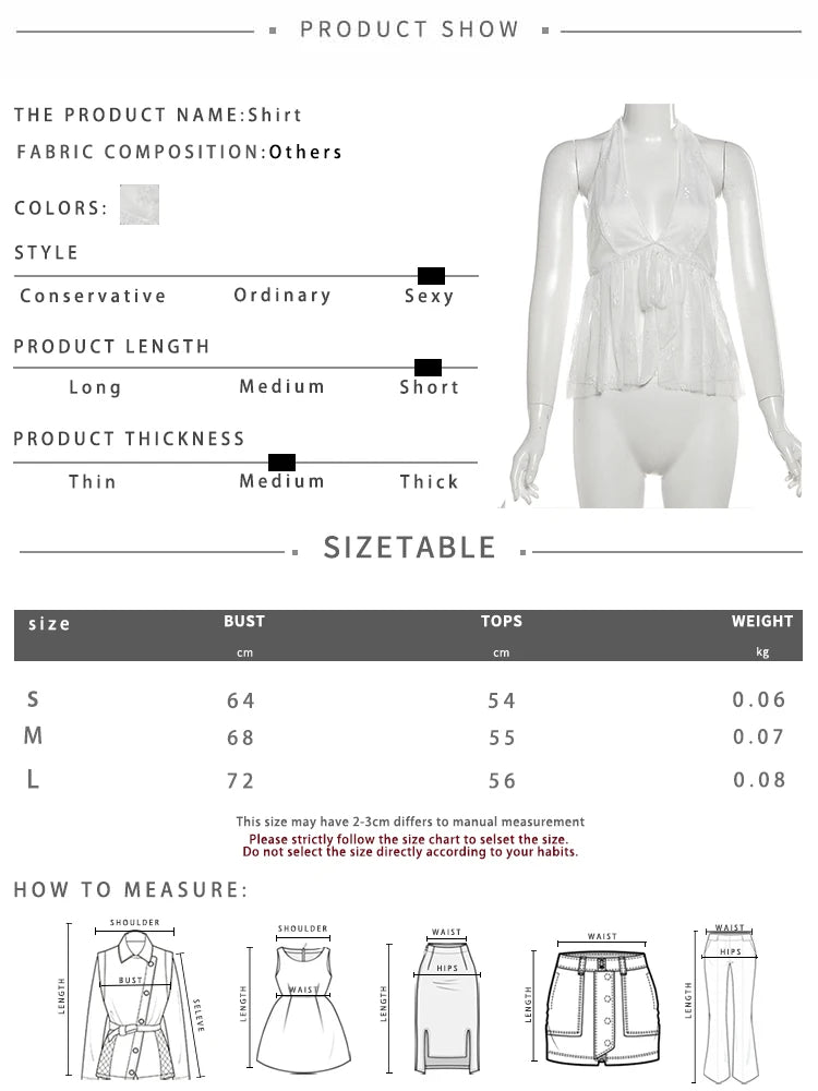 Hottie Mesh Patchwork Tank Tops Women Halter Low-Neck Backless Bow Decoration Splits Hem Wild Summer Style Streetwear