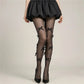 Sweet Lolita 3D Bow Pearl Sheer Pantyhose Women Transparent Mesh Tights Cute Bowknot Decor Hosiery Cosplay Stockings