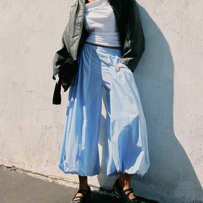 Wide Leg Pants for Women Loose Casual Lounge Pants Y2K Vintage Low Waist High Street Going Out Pants Vacation Wear