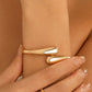 Punk Water Drop Torques Choker Necklace Open Cuff Bangle for Women Wed Bridal Adjustable Rings Party Grunge Jewelry Set