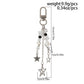 Vintage Hollow Star Cross Pendant Keychain Korean Fashion Beads Keyring Jeans Bag Chain Pendant Y2K Jewelry Accessories