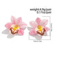 Y2K Boho Colorful Large Petal Flower Stud Earrings for Women New Trend Kpop Geometric Piercing Earrings Party Jewelry