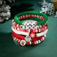 Christmas 6pcs/Set Y2K Colorful Soft Ceramic Bangles Fashion Handmade Elastic Bracelets Women's Couple Jewelry Gift Set