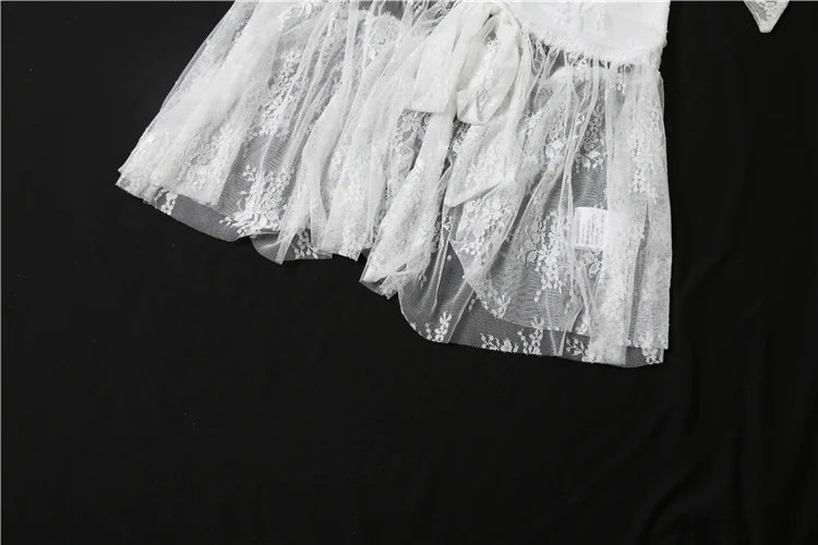 Hottie Mesh Patchwork Tank Tops Women Halter Low-Neck Backless Bow Decoration Splits Hem Wild Summer Style Streetwear