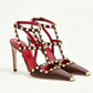 2026 Women's Rivet Low Heel Square Head Stiletto Sandals Fashion Show Party Summer Women's High Heel Sandals
