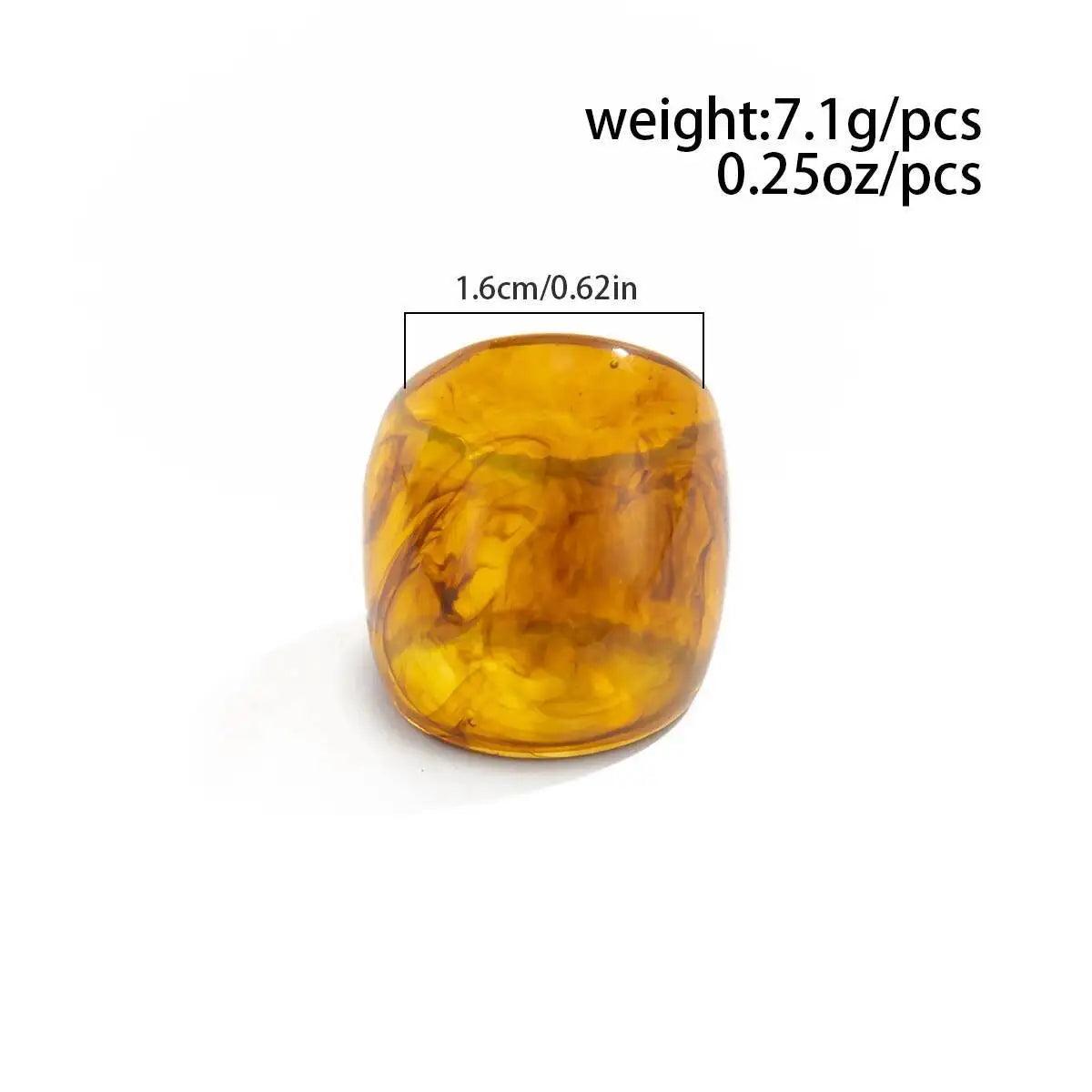 Boho Smudging Chunky Finger Rings for Women Fashion Irregular Acrylic Resin Water Drop Oval Knuckle Y2K Jewelry Gift