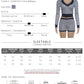 Stripe Print 2 Piece Set Woman Low-Neck Full Sleeve Navel Exposed Tops+Mini Shorts High Street Casual Fashion Suits