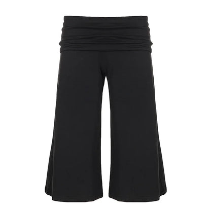 Casual Comfortable Crop Pants Woman Summer Trend Ruched Elastic Low-Waist Daily Simple Basic Fashion Style Classic Bottoms