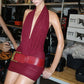 Sexy Summer Maxi Dresses Mesh 2 Piece Set Deep V Neck Backless Dress with Skirt 2026 Woman Clothing