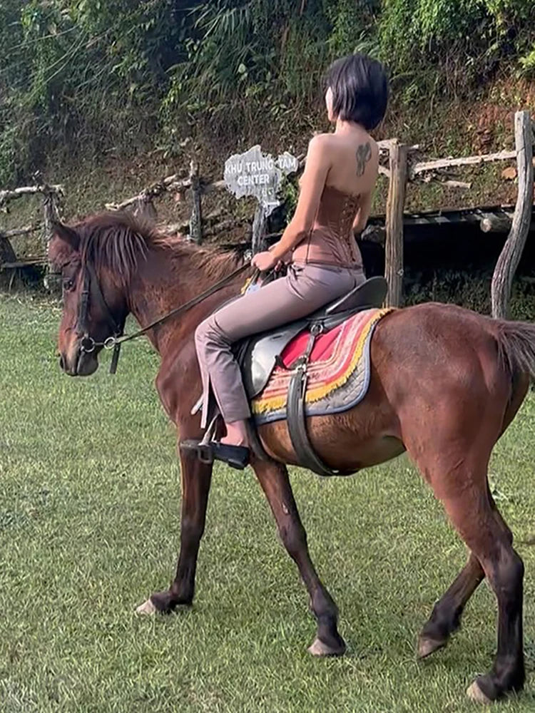 Coquette Tank Top Women Sexy Ruched Trend Patchwork Sleeveless Midnight Party Club Streetwear Stretch Wild Hottie Vest