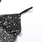 Sequins Patchwork  v-Neck Sexy Women Summer Trend Backless Mesh Camisol Street Midnight Versatile Hottie Classic Tops
