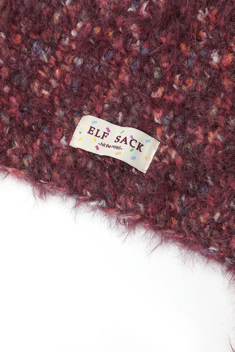 Cute Mohair Cat Ear Star Knit Beanie For Women