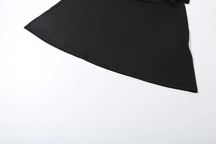 Lace Patchwork Maxi Dress Women Turtleneck Full Sleeve Skinny Folds Zipper Sexy Midnight Fashion Prom Party Chic Vestidos