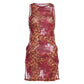 Leopard Floral Print Mesh Sheer Hollow Out Mini Dress Vacation Beach Outfits Women Sexy Summer Dresses