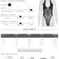 Sexy See Through Bodysuit Women Hollow v-Neck Patchwork Button Halter Backless  Midnight Stretch Summer Body Topss