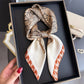 Luxury Floral Print 70cm Square Silk Scarf Women Designer Scarves Bandana Foulard Shawl Hijab Echarpe Hairband Tie Ribbon
