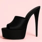 Summer New Women's Thick Bottom, Fine High Heels, Toothed Cool Slippers, Fashion Show, Party, Ultra High Heel Sandals