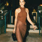 Women Sexy Party Club Evening Bodycon Sleeveless Long Dress Backless Soild Color Elegant Summer Dress