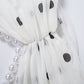 Chic Polka Dot Print 2 Piece Set Woman Beads Decoration Halter Backless Tank Top+See Through Design Skit Elegant Suits